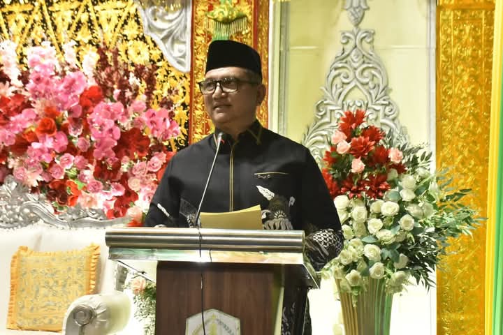 Bupati Armia Pahmi menyampaikan apresiasi atas dedikasi dan prestasi Letkol Inf. Andi Ariyanto
