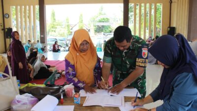 Satgas TMMD ke-126 Kodim 0816/Sidoarjo Dukung Kesehatan Warga Lewat Pendampingan Posyandu di Desa Kedondong