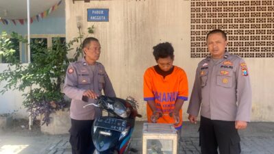 Unit Reskrim Polsek Kenjeran Polres Pelabuhan Tanjung Perak berhasil mengungkap kasus pencurian kotak amal