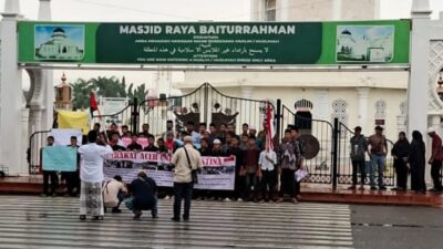 Aliansi Rakyat Aceh Bela Palestina (ARABP) kembali menggelar aksi damai