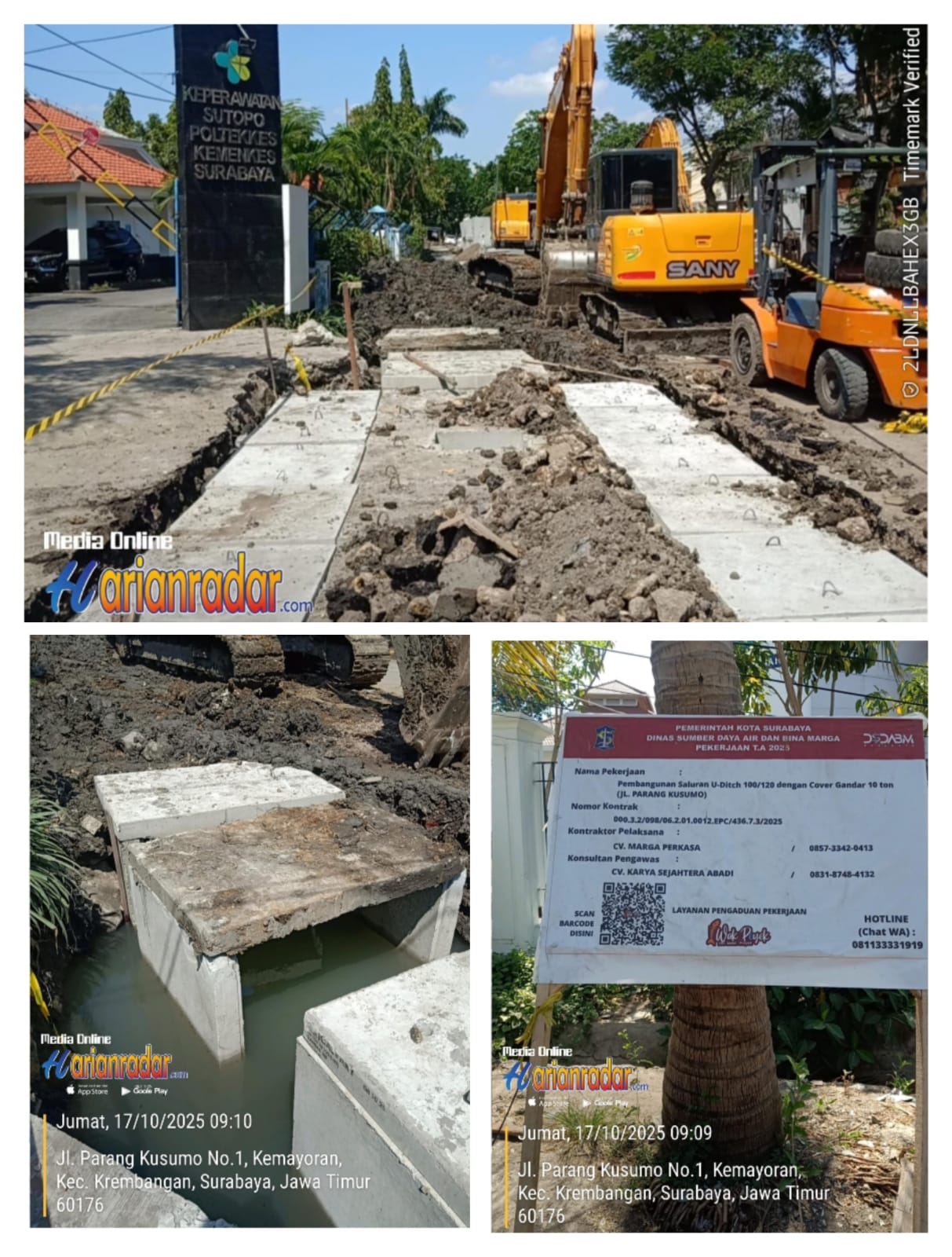 Foto : Kondisi Proyek dan Papan Nama