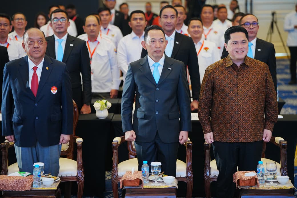 Kapolri Jenderal Listyo Sigit Prabowo menghadiri pembukaan Musyawarah Nasional (Munas) Indonesia Cycling Federation di The Tribrata, Jakarta Selatan