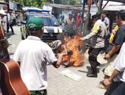 Maling Motor di Jojoran Terbakar Saat Diamankan Polisi