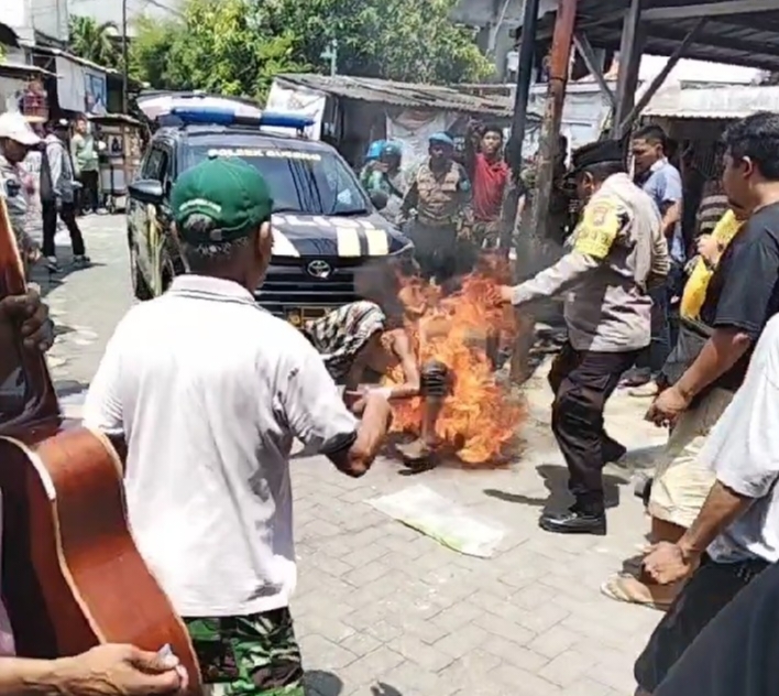 Maling Motor di Jojoran Terbakar