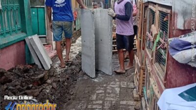 Pekerja Proyek U-ditch di Jalan Bogen 27/29 Surabaya Menyalahi K3 Umum