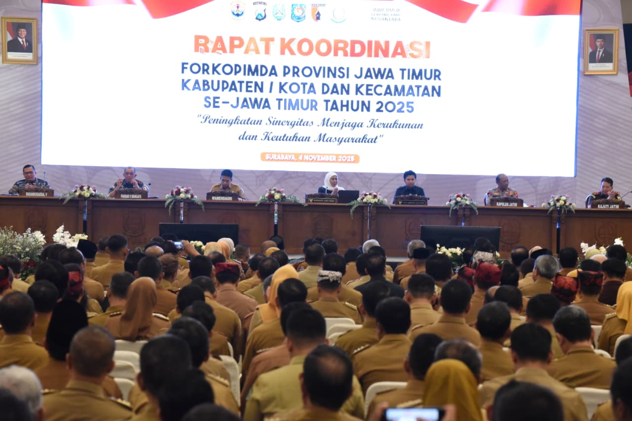 Hadiri Rakor Forkopimda Jatim, Bupati H.Subandi Perkuat Kolaborasi Wujudkan Kesejahteraan Sidoarjo