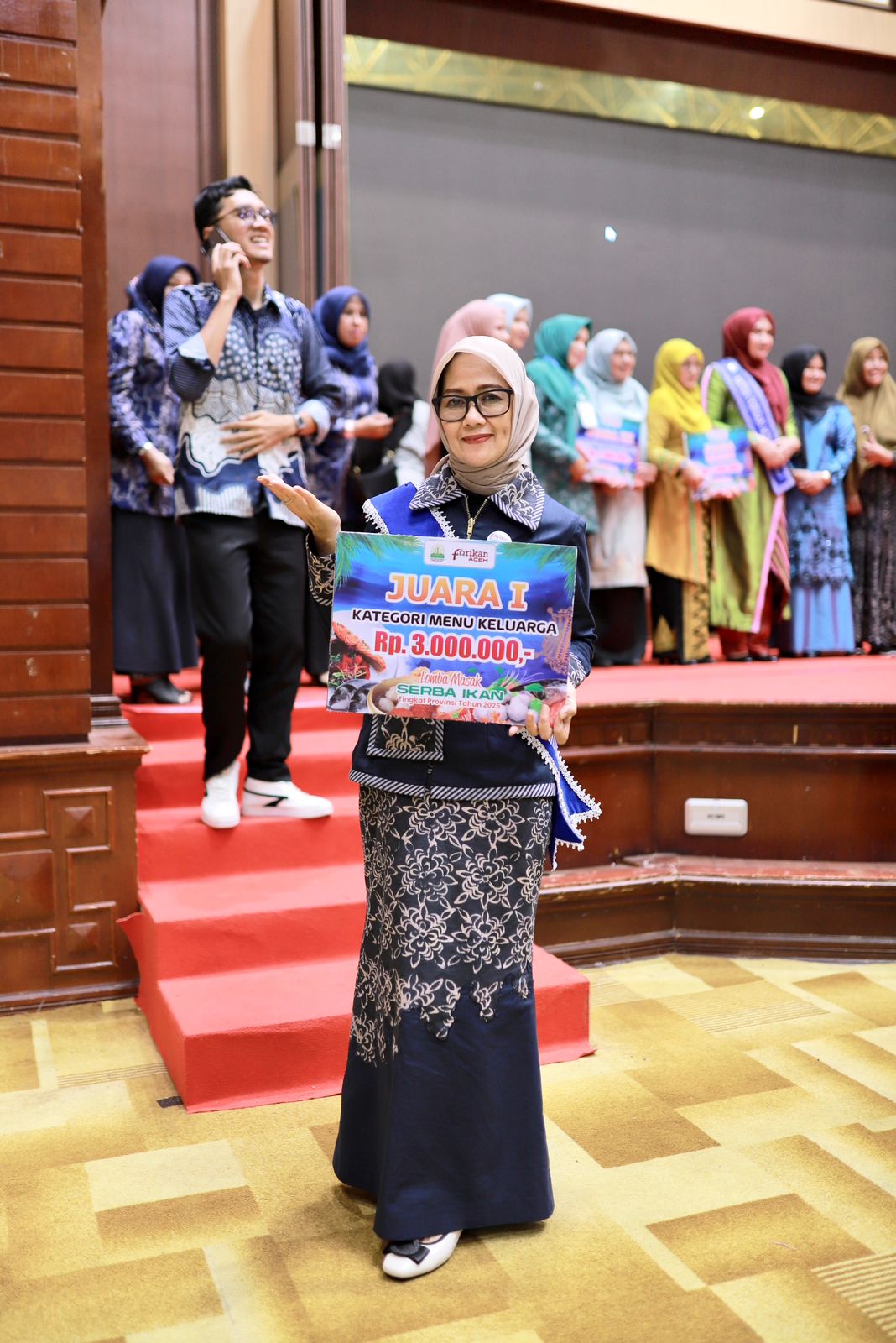 Lomba Masak Serba Ikan (LMSI) Tingkat Aceh Tahun 2025 TP-PKK Aceh Tamiang berhasil meraih Juara I untuk kategori Menu Keluarga.