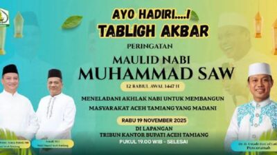 Ustadz Das'ad Latif Isi Tabligh Akbar Maulid Nabi 2025 Aceh Tamiang