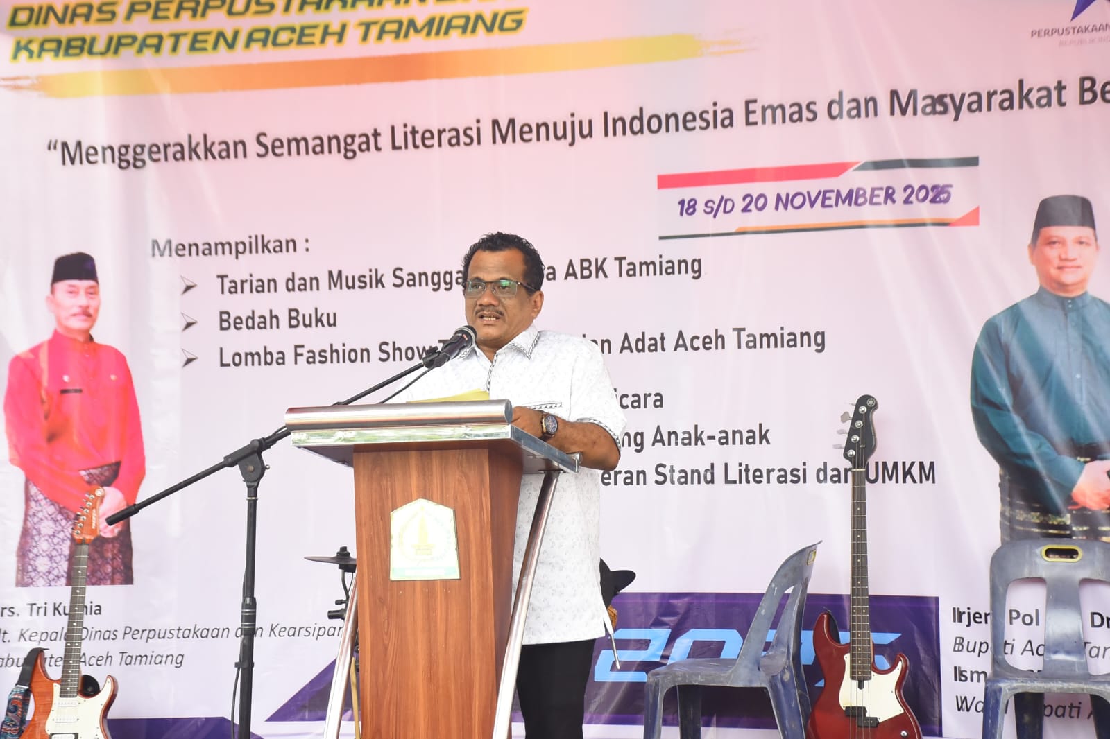 Wakil Bupati Kabupaten Aceh Tamiang Ismail SE.I menutup secara resmi Festival Literasi Daerah Tahun 2025