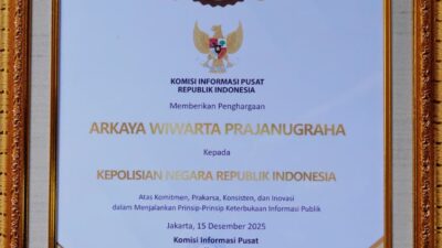 Kepolisian Negara Republik Indonesia (Polri) berhasil meraih penghargaan tertinggi dalam ajang Monitoring dan Evaluasi Keterbukaan Informasi Publik (Monev KIP) Tahun 2025