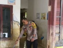 Polisi dan PLN Bersinergi Bersihkan Polindes Pasca Banjir Bandang di Aceh Tamiang