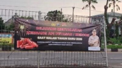 Jelang Pergantian Tahun, Polres Tanjung Perak Keluarkan Imbauan Larangan Menyalakan Kembang Api dan Petasan