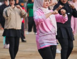 Langkah Sehat di Awal Tahun,Warga Labuhanbatu Selatan Berbaur Senam Bersama