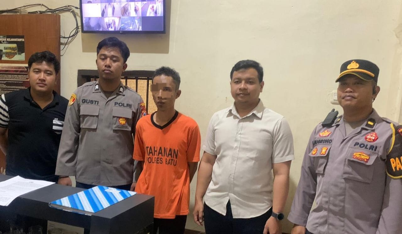 Pelaku jambret asal Kecamatan Tumpang ini diringkus Tim Buser Satreskrim Polres Batu