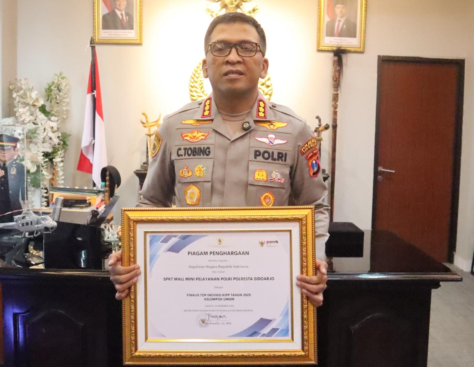 Kapolresta Sidoarjo Kombes. Pol. Christian Tobing