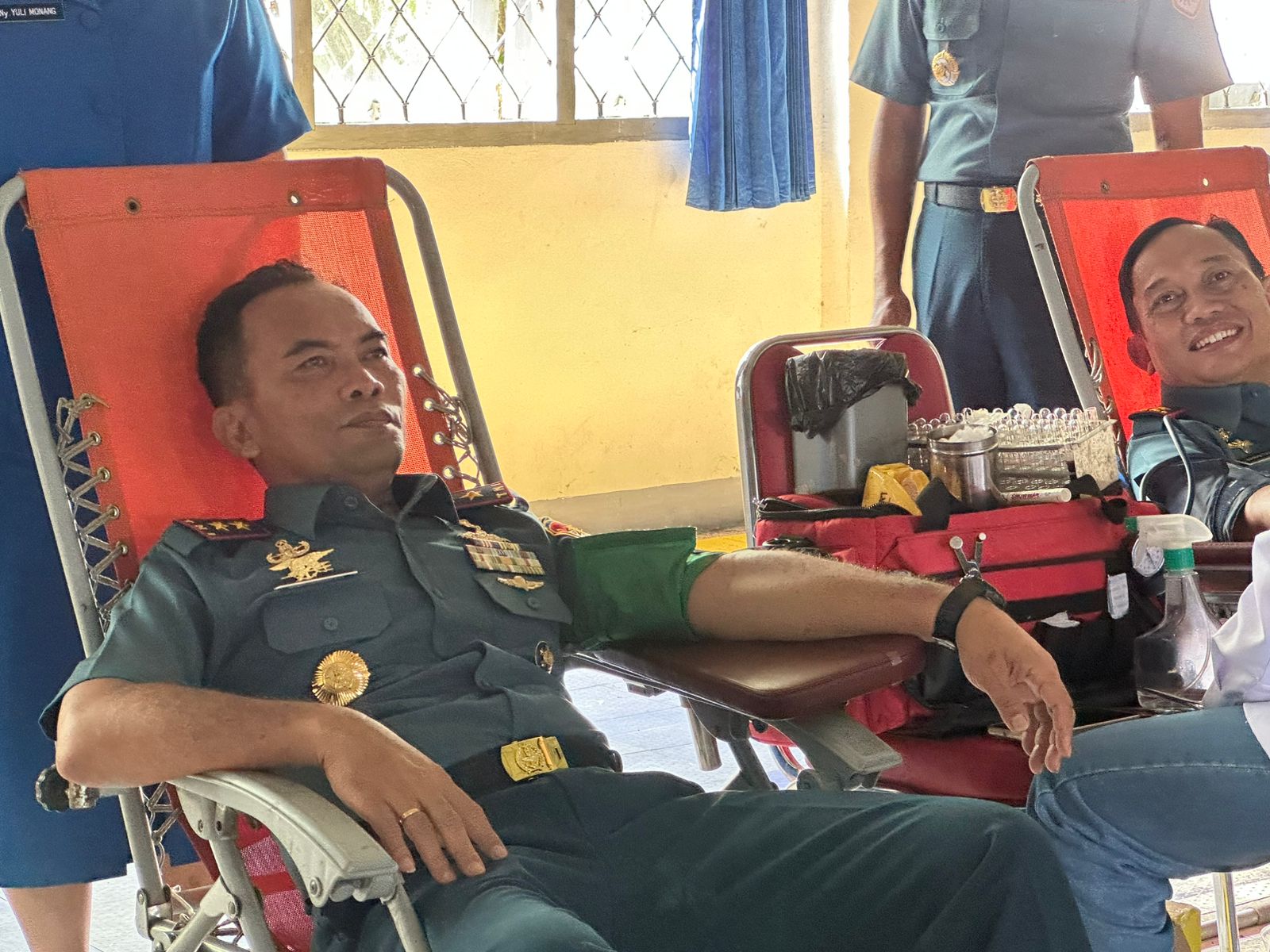 Komandan Kodaeral XI Laksamana Muda TNI Monang H. Sitompul, S.A.P., didampingi Ibu Ketua Daerah Kodaeral XI Gabungan Jalasenastri Koarmada RI
