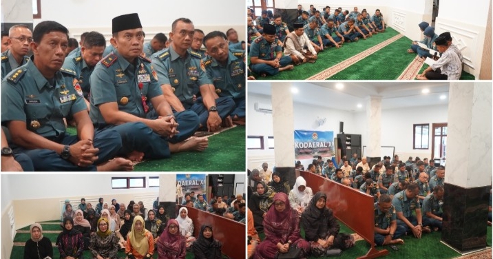 TNI AL. Kodaeral XI selenggarakan Acara Doa Bersama Peringati Hari Isra Mi'raj 1447H/2026M