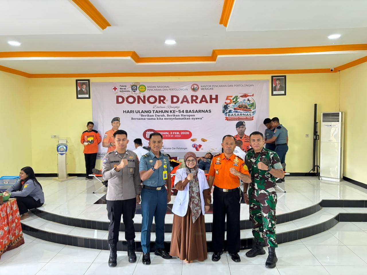 Hari Ulang Tahun (HUT) ke-54 Badan Nasional Pencarian dan Pertolongan (BASARNAS) Tahun 2026 dengan mengusung tema “Berikan Darah, Berikan Harapan, Bersama-sama Kita Menyelamatkan Nyawa".