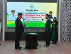 Bupati Armia Lantik Direktur PDAM Aceh Tamiang