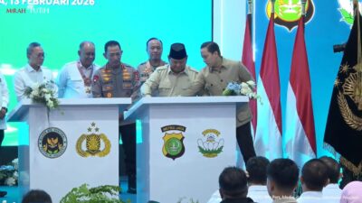 Presiden RI Prabowo Subianto meresmikan gudang ketahanan pangan