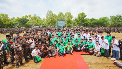 Kapolri Jenderal Listyo Sigit Prabowo memberikan pengarahan dan pembekalan sekaligus membuka latihan instruktur dan kursus pelatih II GP Ansor