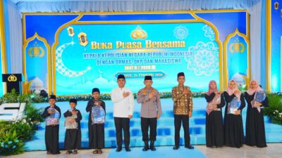 Kapolri Jenderal Listyo Sigit Prabowo menggelar kegiatan buka puasa bersama dengan Ormas, OKP, mahasiswa hingga masyarakat sipil.
