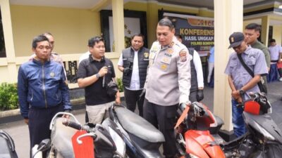Kapolres Bondowoso AKBP Dr. Aryo Dwi Wibowo saat menggelar press release di Mapolres Bondowoso