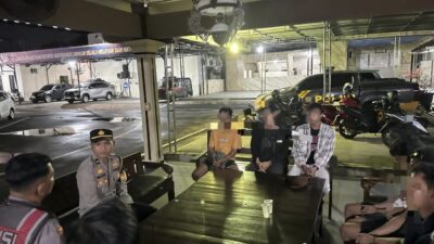 Patroli Pamapta Polres Mojokerto Kota Polda Jawa Timur berhasil menggagalkan aksi tawuran