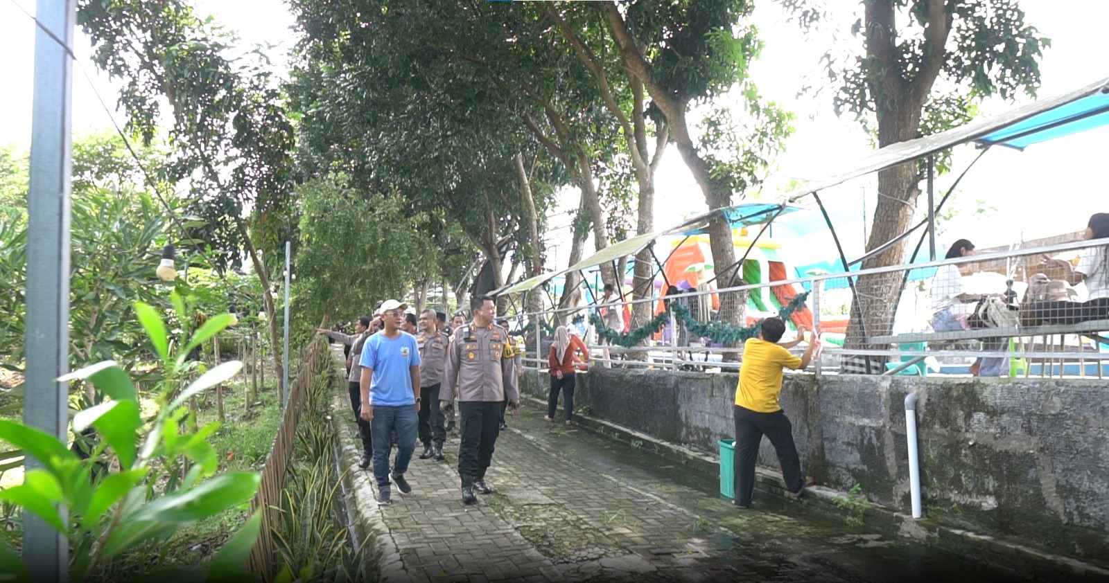 Kapolres Mojokerto Kota AKBP Herdiawan Arifianto bersama PJU Polres Mojokerto Kota melaksanakan patroli