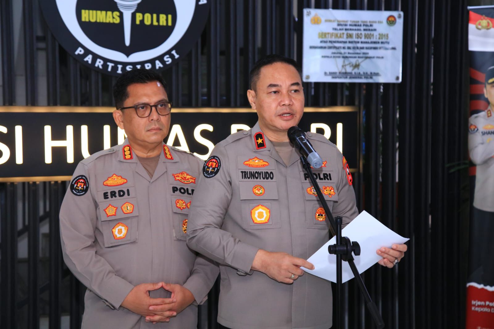 Kepala Biro Penerangan Masyarakat (Karo Penmas) Divhumas Polri, Brigjen Pol. Trunoyudo Wisnu Andiko