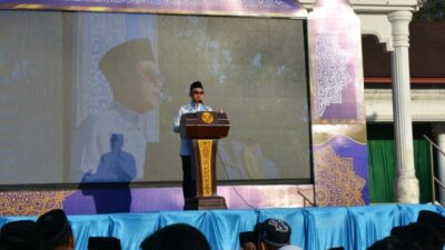 Pemerintah Kota (Pemko) Langsa menggelar Shalat Hari Raya Idul Fitri 1 Syawal 1447 H/2026 M di Lapangan Merdeka Kota Langsa
