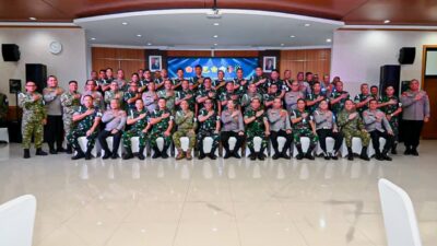 Pusat Polisi Militer (POM) TNI bersama POM Angkatan dan Divisi Profesi dan Pengamanan (Divpropam) Polri menggelar Coffee Morning & Halal Bihalal Idul Fitri 1447 H