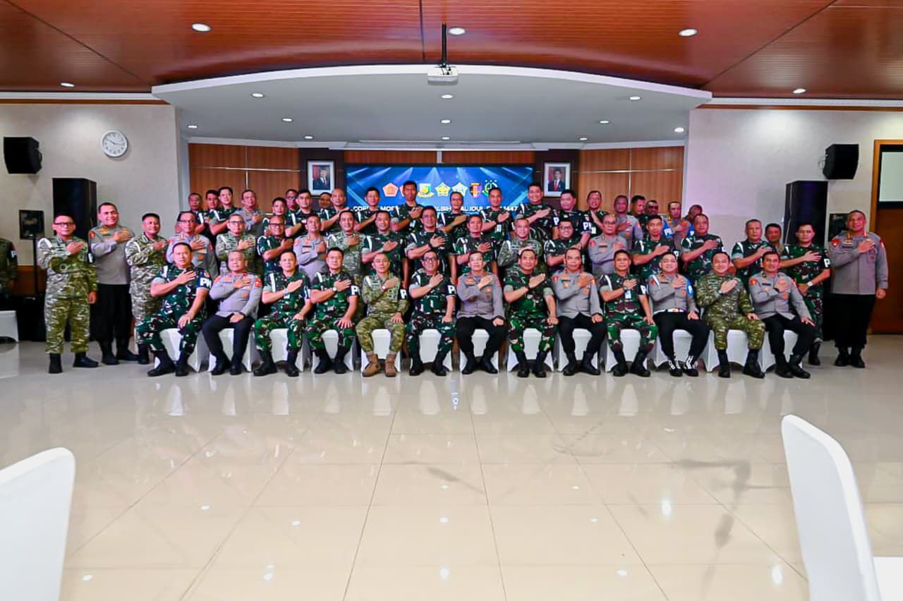 Pusat Polisi Militer (POM) TNI bersama POM Angkatan dan Divisi Profesi dan Pengamanan (Divpropam) Polri menggelar Coffee Morning & Halal Bihalal Idul Fitri 1447 H