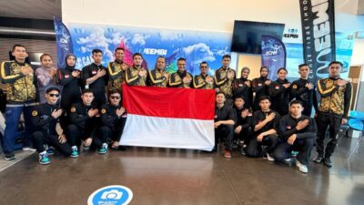 Sebanyak 21 personel Korps Brimob Polri dipercaya memperkuat Tim Nasional Indonesia dalam ajang bergengsi 6th FAI World Cup Indoor Skydiving