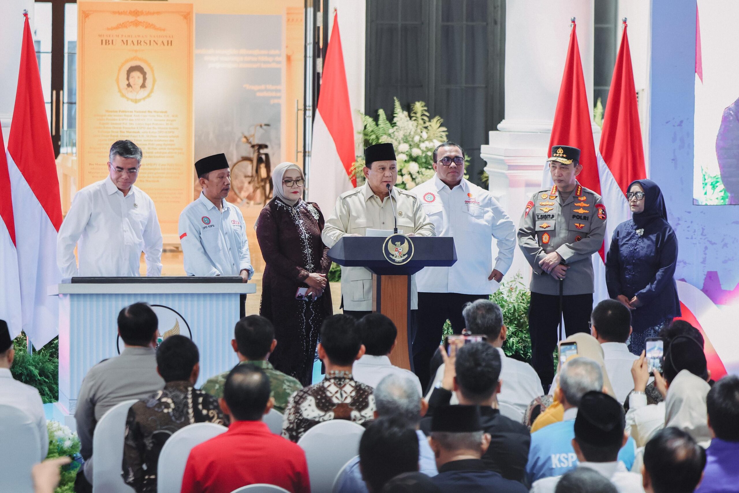 Presiden Prabowo Resmikan Museum Marsinah dan Rumah Singgah di Nganjuk
