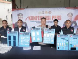 Polres Mojokerto Kota Amankan Barang Bukti Ungkap Narkoba Senilai 1,1 Miliar
