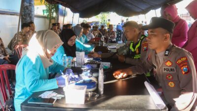 Polri Untuk Masyarakat : Polres Lumajang Gelar Bakti Kesehatan Sambut Hari Bhayangkara ke-80