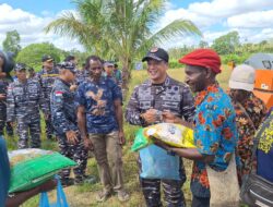 Bersama Masyarkat Papua, Kodaeral XI Gelar Panen Raya Padi dan Bakti Sosial di Merauke, Guna memperkuat Ketahanan Pangan Nasional