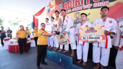 Kejuaraan Beladiri Polri Piala Kapolda Jatim 2026 Sambut Hari Bhayangkara ke 80, Polres Kediri Raih Gelar Juara
