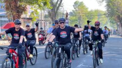 Polres Lumajang Gelar Gowes, Ribuan Pesepeda Sambut Hari Bhayangkara ke – 80