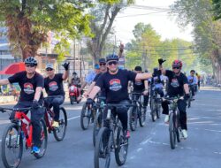 Polres Lumajang Gelar Gowes, Ribuan Pesepeda Sambut Hari Bhayangkara ke – 80