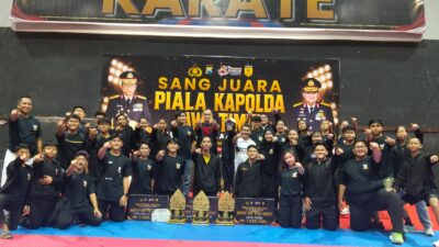 Polres Pelabuhan Tanjung Perak Borong 18 Medali dan Tiga Gelar Best of The Best di Kejuaraan Karate Piala Kapolda Cup 2026