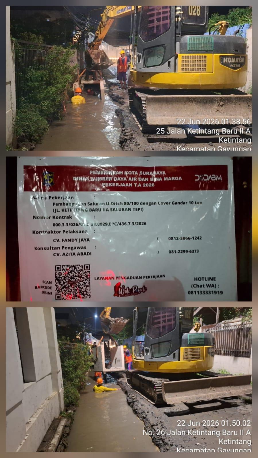Proyek Drainase Ketintang Baru IIA Surabaya