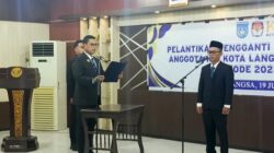 Walikota Langsa, Jeffry Sentana S Putra, SE melantik Mohammad Khoiri sebagai Anggota PAW, KIPKota Langsa periode 2023–2028