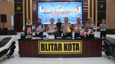 Polres Blitar Kota Amankan Tersangka Komplotan Perampok Lintas Daerah Sasar Minimarket