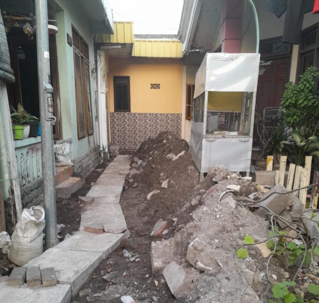 Lokasi Pembangunan Saluran u-ditc Kebangsren Gang 8, Kelurahan Genteng Surabaya