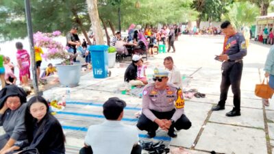 Libur Sekolah THP Kenjeran Dipadati Pengunjung, Polres Pelabuhan Tanjung Perak Terjunkan Personel Pastikan Keamanan