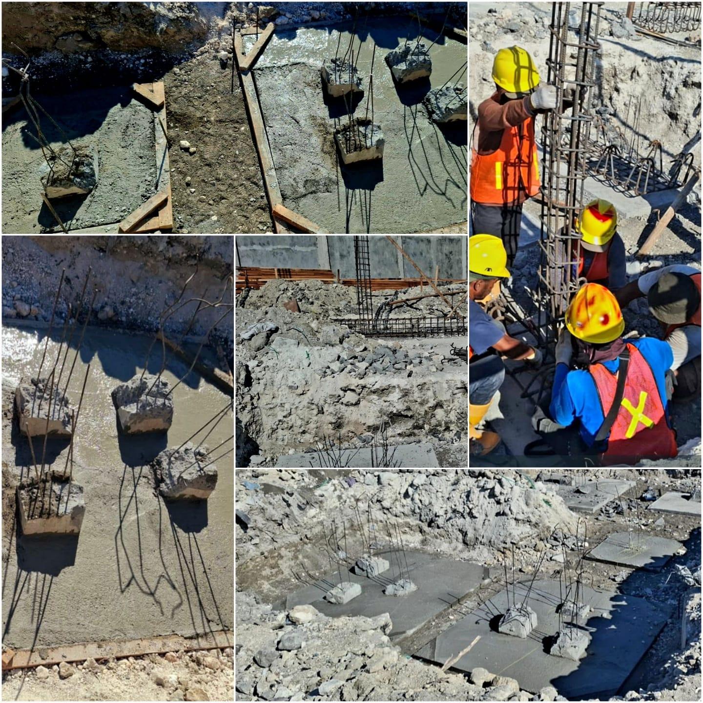 Foto: Pembangunan gedung dua lantai SDN Baru Tambak Wedi. Pekerjaan pondasi mini pile, jumlah dan kedalaman tiang pancang, dimensi struktur, serta mutu pembesian disorot, diduga belum sesuai bestek.