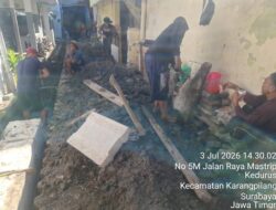 Pembangunan Saluran U-ditc Jalan Kedurus Pasar Lama Paket G Pokmas GSI Kamitra Kelurahan Kedurus Diduga Melewati Batas Waktu Tanggal Pelaksanaan