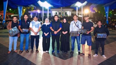 Wali Kota Langsa Jeffry Sentana S. Putra Ketua DPRK Langsa Melvita Sari Sekretaris Daerah Kota Langsa Suhartini unsur Forkopimda Plus para Asisten Staf Ahli Pimpinan Organisasi Perangkat Daerah (OPD) Kepala bagian Kepala bidang serta Pimpinan Bank Aceh Syariah Cabang Langsa.